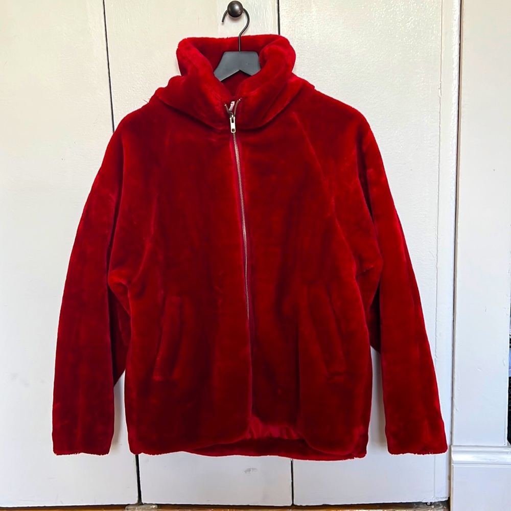Red oversized jacket size S. European brand /STAY